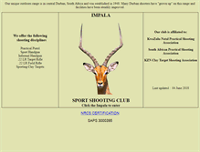 Tablet Screenshot of impalashootingclub.co.za